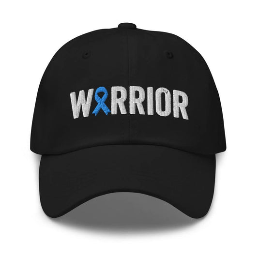 Prostate Cancer Warrior Hat with Light Blue Cancer Ribbon Color | Prostate Cancer Awareness Baseball Cap