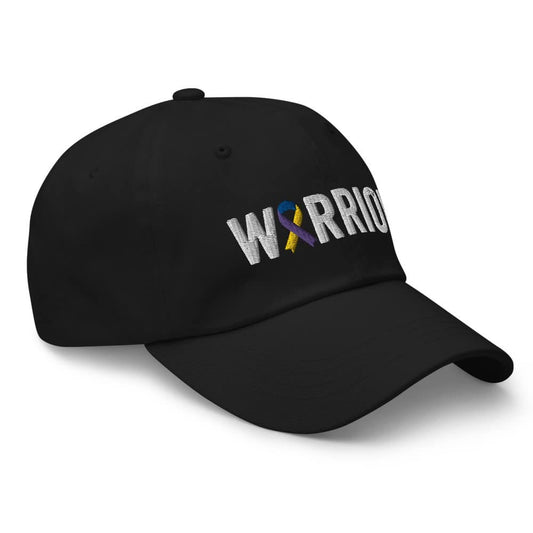 Bladder Cancer Warrior Hat with Cancer Ribbon Color | Bladder Cancer Awareness Baseball Cap
