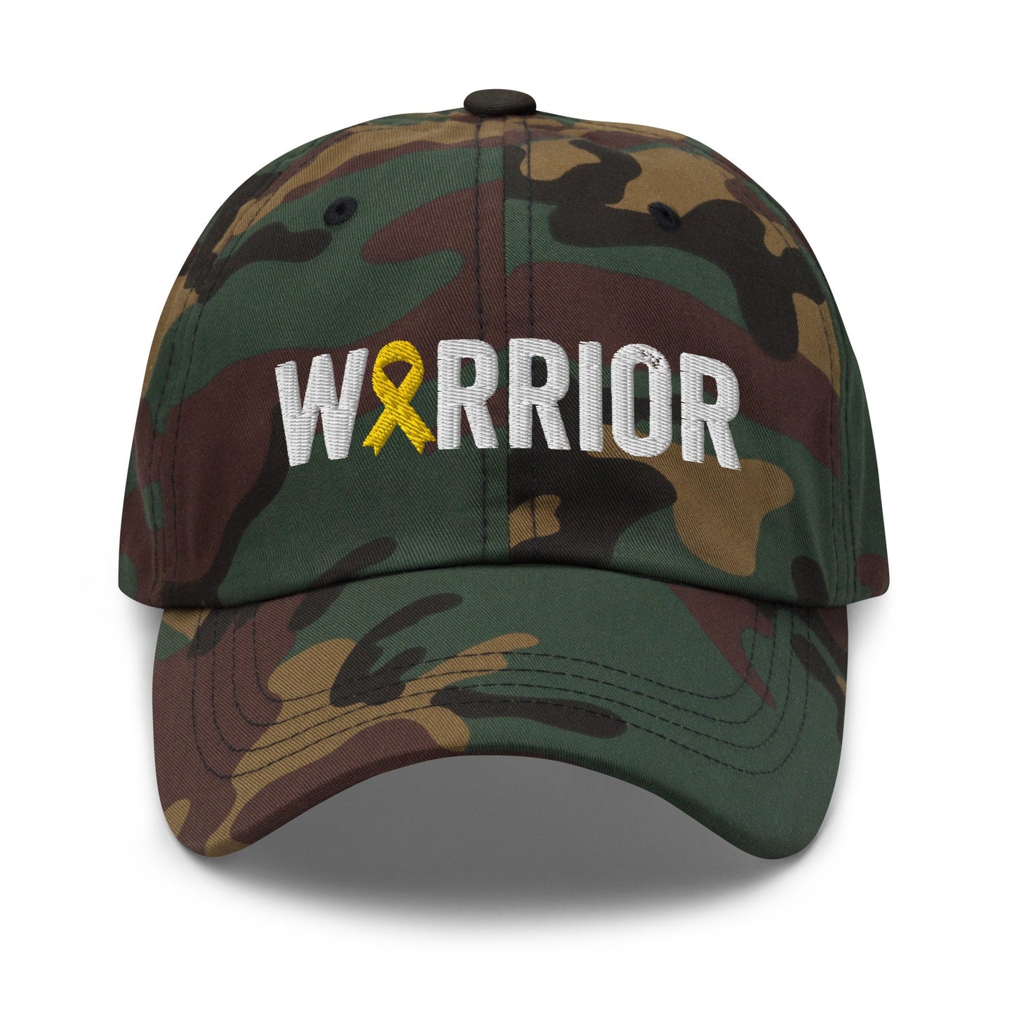 Sarcoma Cancer Warrior Hat with Yellow Bone Cancer Ribbon Color | Sarcoma Cancer Awareness Baseball Cap