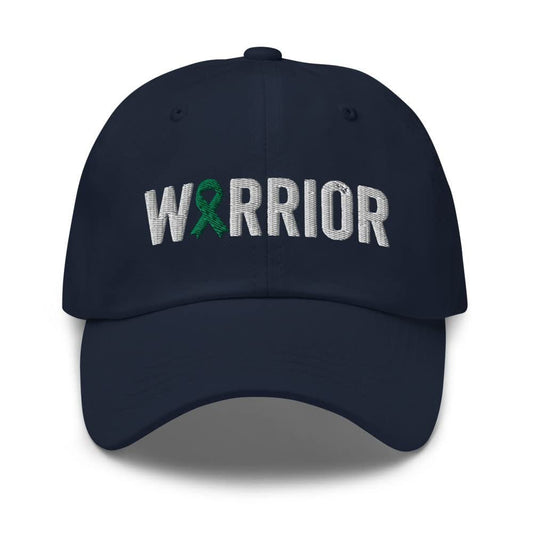 Liver Cancer Warrior Hat with Green Cancer Ribbon Color | Liver Cancer Awareness Baseball Cap