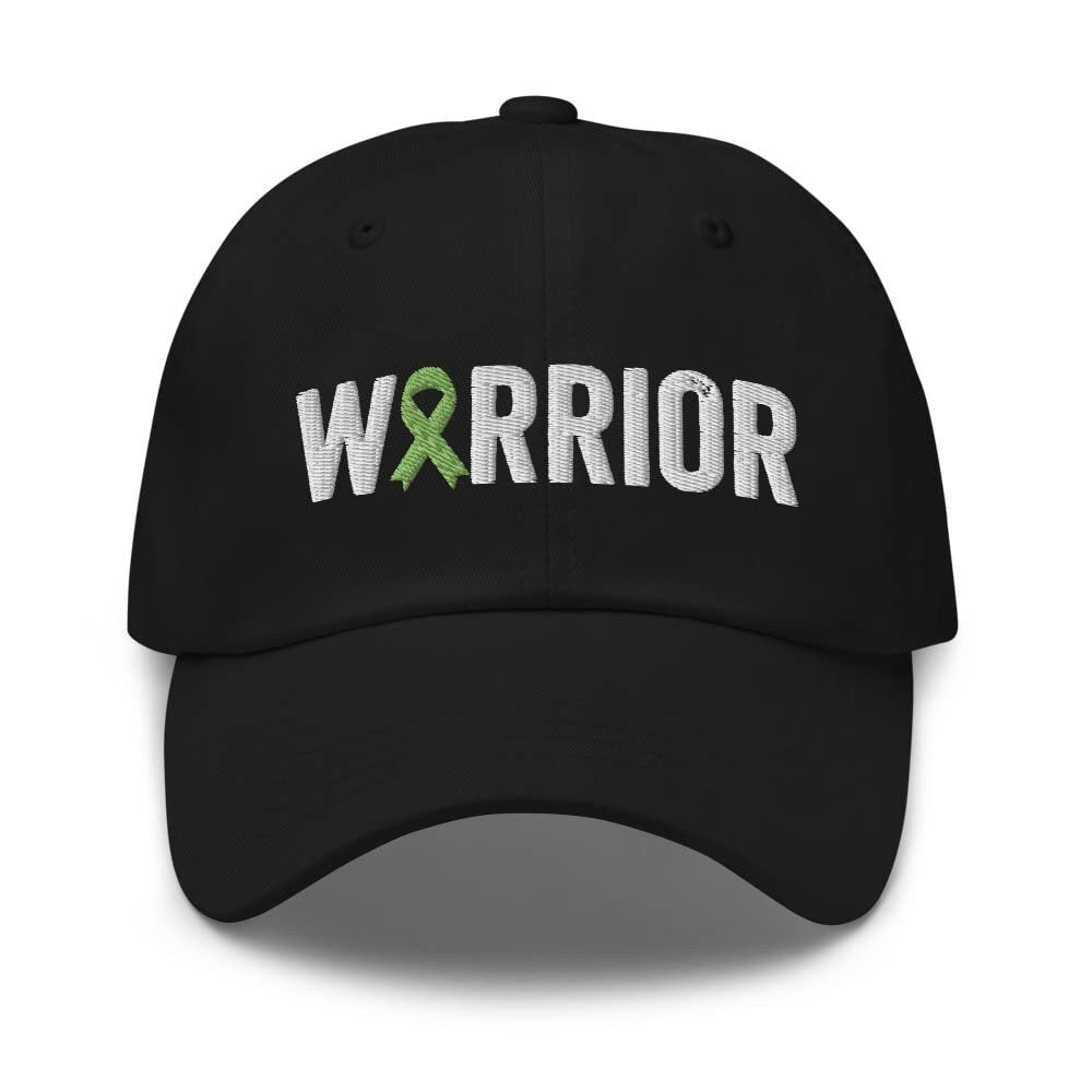 Gallbladder Cancer Warrior Hat with Green Cancer Ribbon Color | Gallbladder Cancer Awareness Baseball Cap