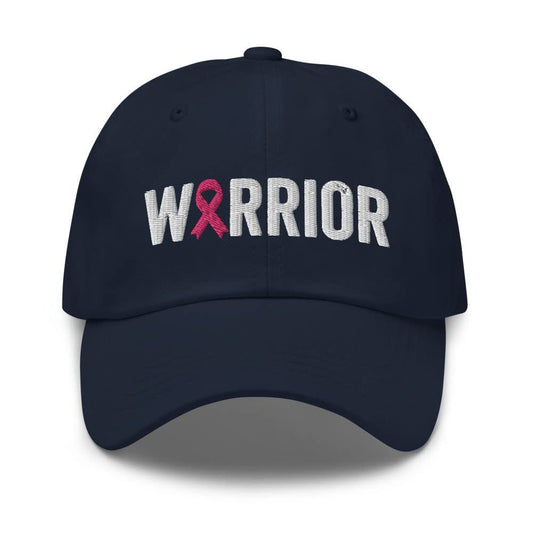 Breast Cancer Warrior Hat with Pink Cancer Ribbon Color | Breast Cancer Awareness Baseball Cap