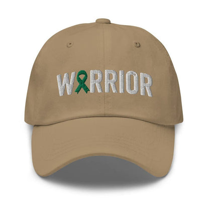 Liver Cancer Warrior Hat with Green Cancer Ribbon Color | Liver Cancer Awareness Baseball Cap
