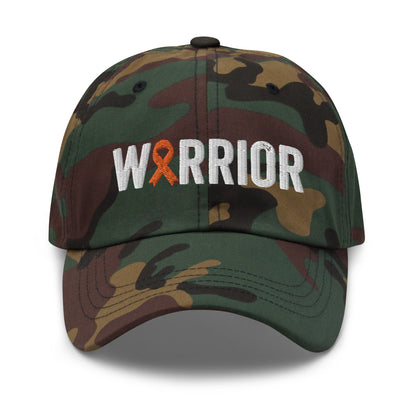 Childhood Cancer Warrior Hat with Orange Cancer Ribbon Color | Childhood Cancer Awareness Baseball Cap