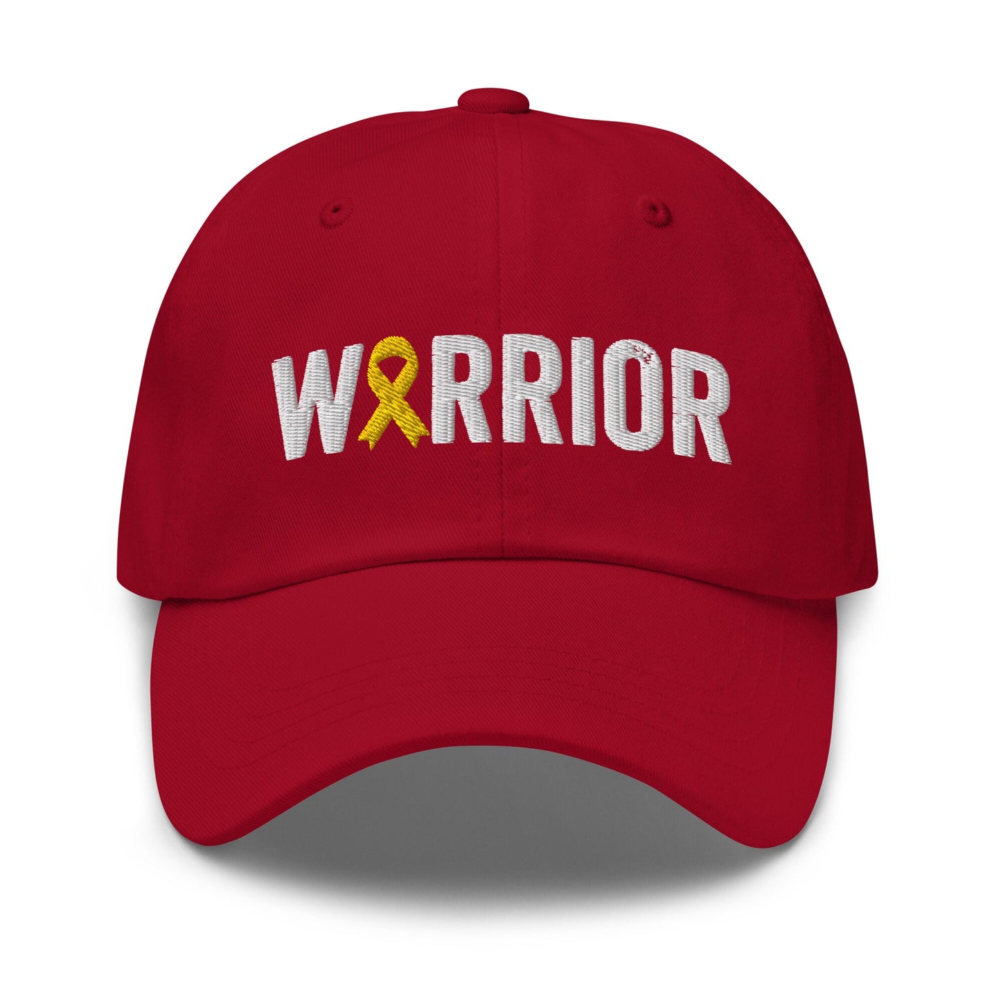 Sarcoma Cancer Warrior Hat with Yellow Bone Cancer Ribbon Color | Sarcoma Cancer Awareness Baseball Cap