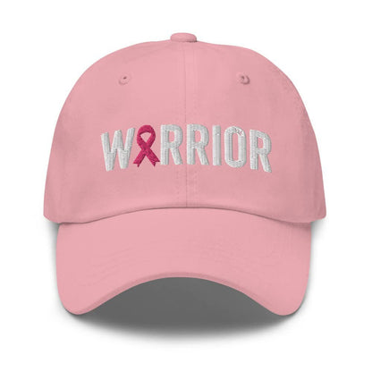 Breast Cancer Warrior Hat with Pink Cancer Ribbon Color | Breast Cancer Awareness Baseball Cap
