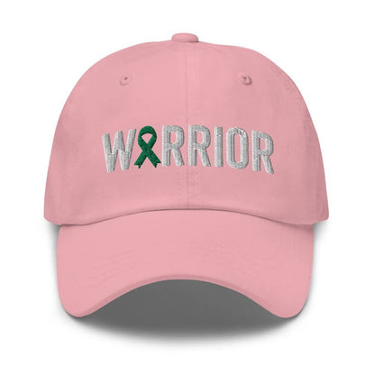 Liver Cancer Warrior Hat with Green Cancer Ribbon Color | Liver Cancer Awareness Baseball Cap