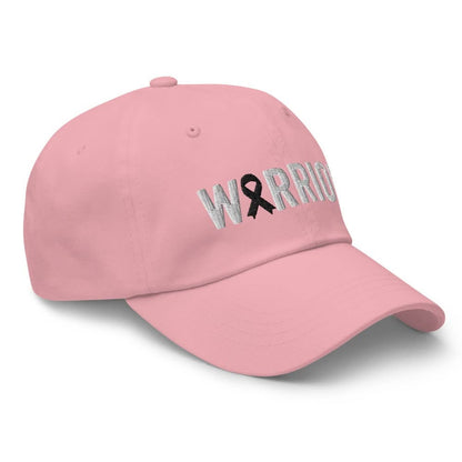 Melanoma and Skin Cancer Warrior Hat with Black Cancer Ribbon Color | Melanoma & Skin Cancer Awareness Baseball Cap