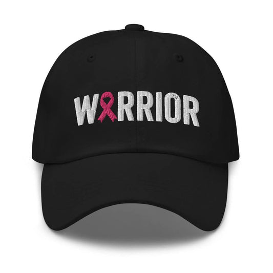 Breast Cancer Warrior Hat with Pink Cancer Ribbon Color | Breast Cancer Awareness Baseball Cap