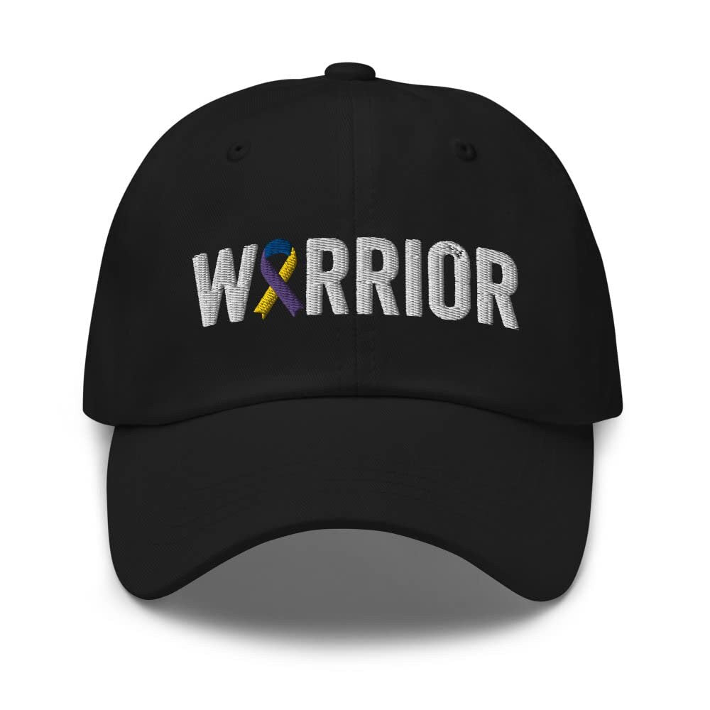 Bladder Cancer Warrior Hat with Cancer Ribbon Color | Bladder Cancer Awareness Baseball Cap