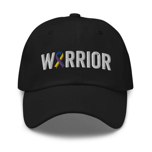 Bladder Cancer Warrior Hat with Cancer Ribbon Color | Bladder Cancer Awareness Baseball Cap