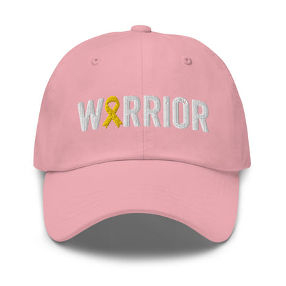 Sarcoma Cancer Warrior Hat with Yellow Bone Cancer Ribbon Color | Sarcoma Cancer Awareness Baseball Cap