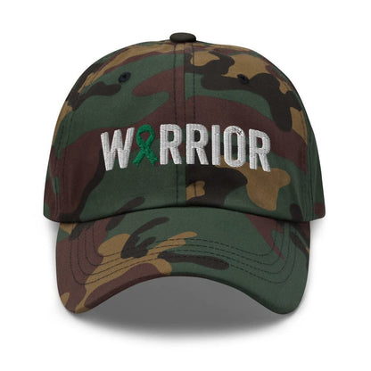 Liver Cancer Warrior Hat with Green Cancer Ribbon Color | Liver Cancer Awareness Baseball Cap