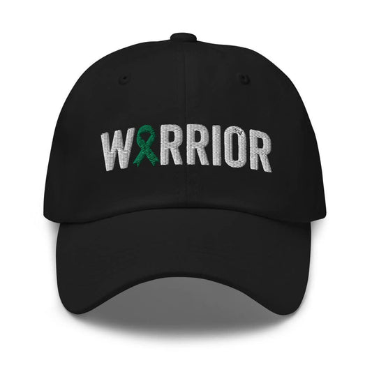 Liver Cancer Warrior Hat with Green Cancer Ribbon Color | Liver Cancer Awareness Baseball Cap