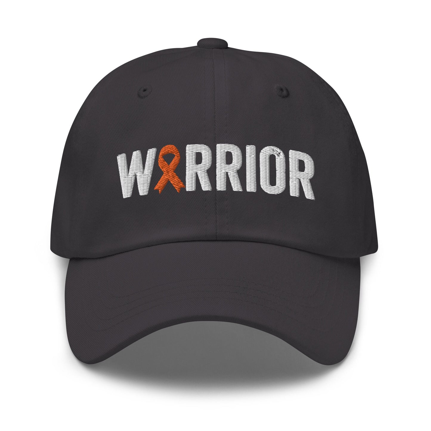 Kidney Cancer Warrior Hat with Orange Cancer Ribbon Color | Kidney Cancer Awareness Baseball Cap