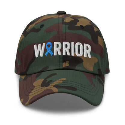 Prostate Cancer Warrior Hat with Light Blue Cancer Ribbon Color | Prostate Cancer Awareness Baseball Cap