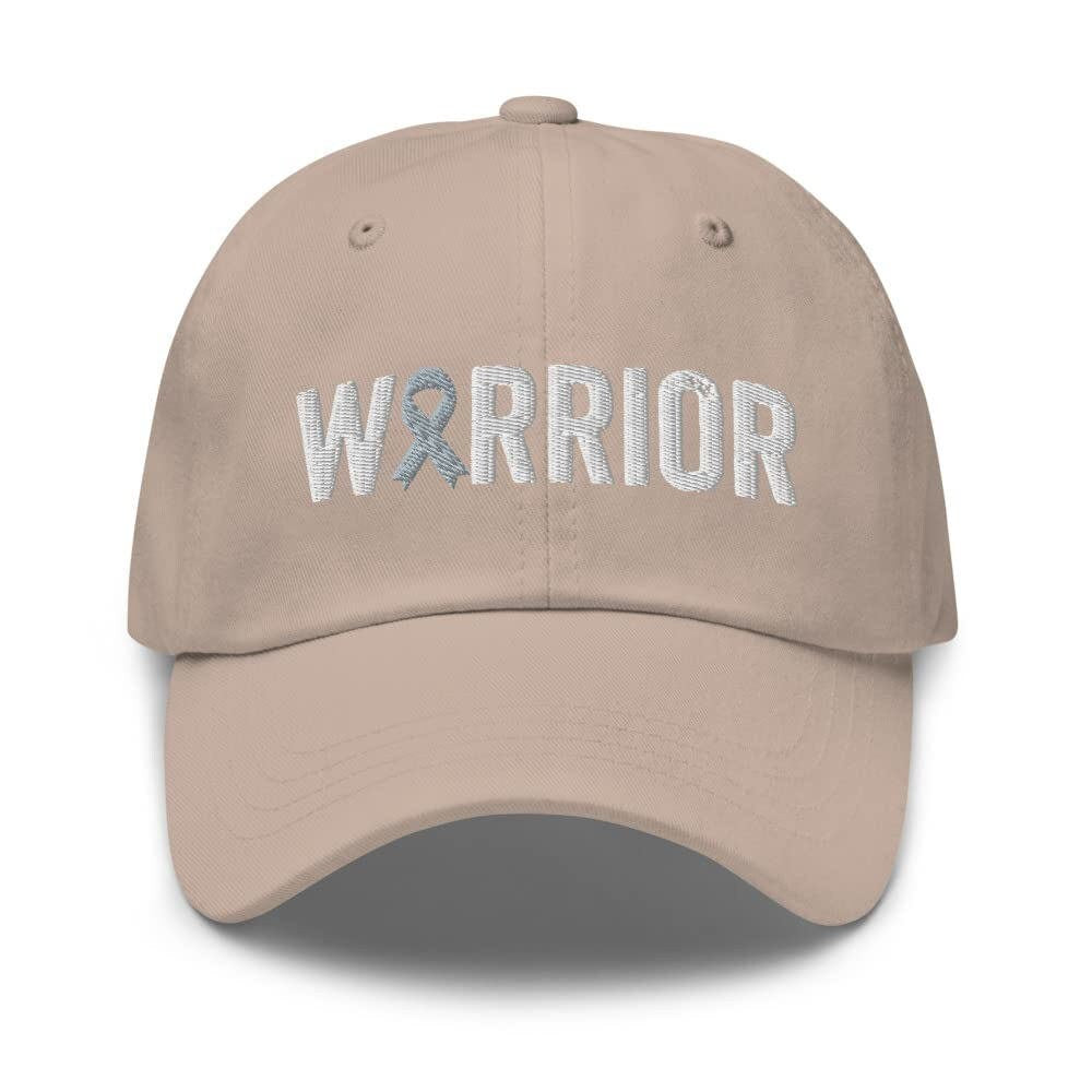 Parkinson’s Warrior Hat with Gray Cancer Ribbon Color | Parkinson’s Awareness Baseball Cap
