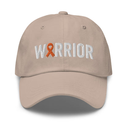 Childhood Cancer Warrior Hat with Orange Cancer Ribbon Color | Childhood Cancer Awareness Baseball Cap