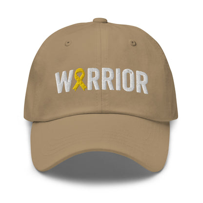 Sarcoma Cancer Warrior Hat with Yellow Bone Cancer Ribbon Color | Sarcoma Cancer Awareness Baseball Cap