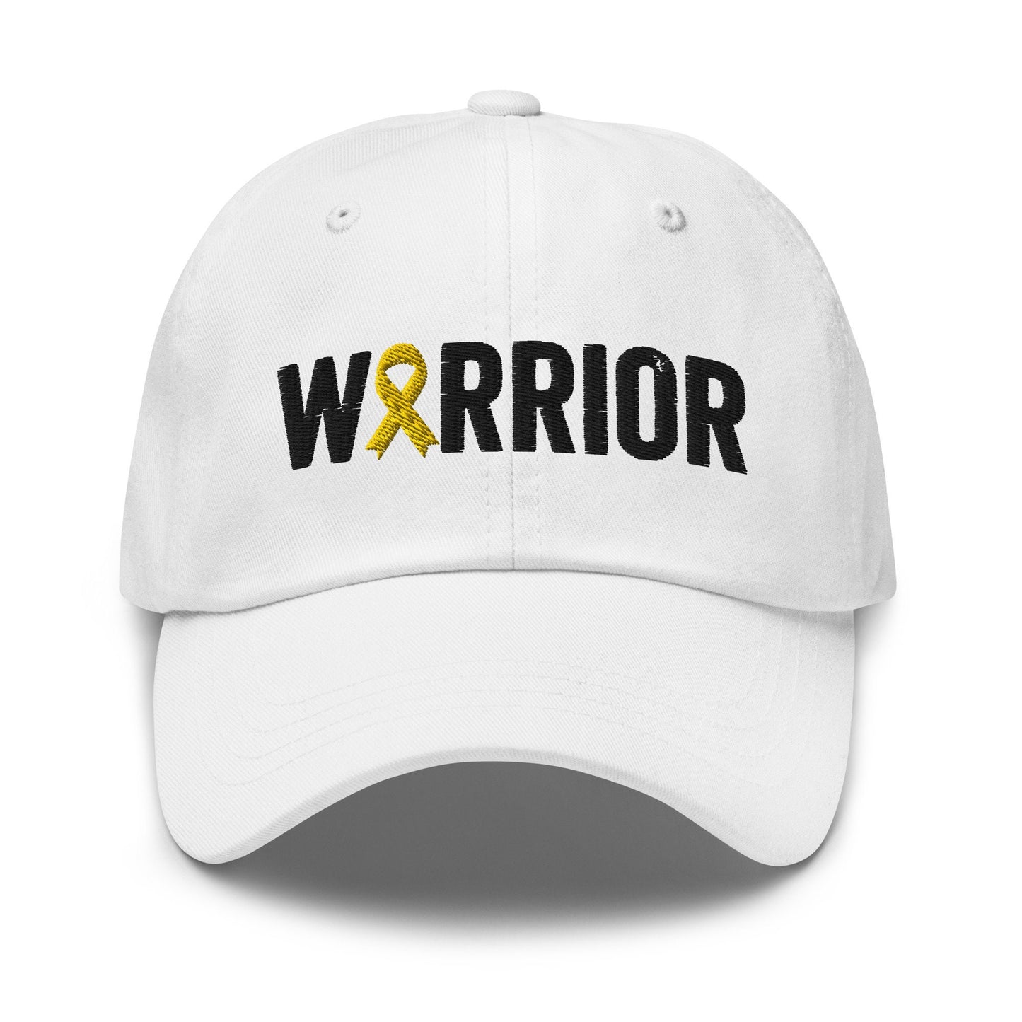 Sarcoma Cancer Warrior Hat with Yellow Bone Cancer Ribbon Color | Sarcoma Cancer Awareness Baseball Cap