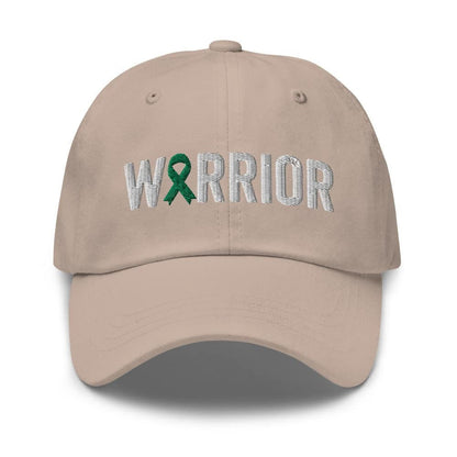 Liver Cancer Warrior Hat with Green Cancer Ribbon Color | Liver Cancer Awareness Baseball Cap
