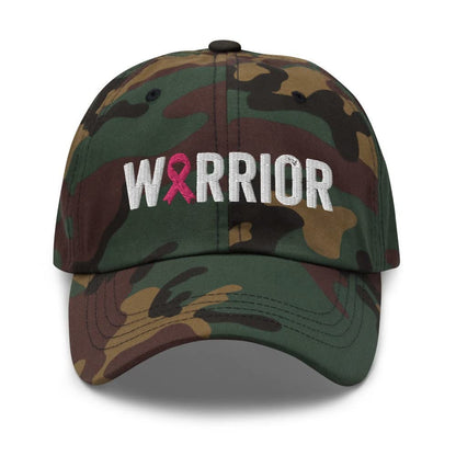 Breast Cancer Warrior Hat with Pink Cancer Ribbon Color | Breast Cancer Awareness Baseball Cap