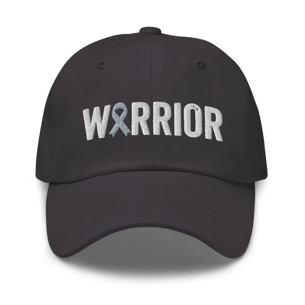 Parkinson’s Warrior Hat with Gray Cancer Ribbon Color | Parkinson’s Awareness Baseball Cap